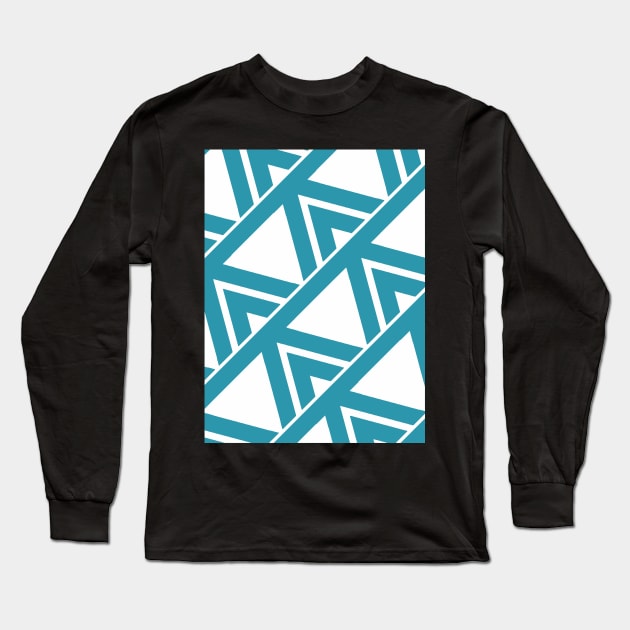 Geometric Futures #7 - Pattern Modular Synth Glitch Art Long Sleeve T-Shirt by DankFutura